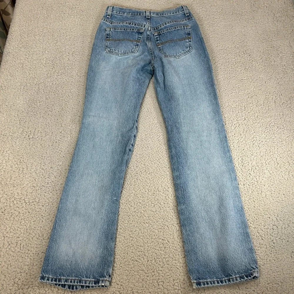 Vintage Express Jeans Womens 3/4 R Light Wash‎ High Rise Straight Leg Blue Denim